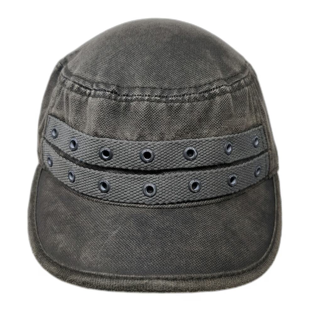 Converse One Star Army Cap Gray XL Decorative Bands Metal Eyelets Cadet Hat